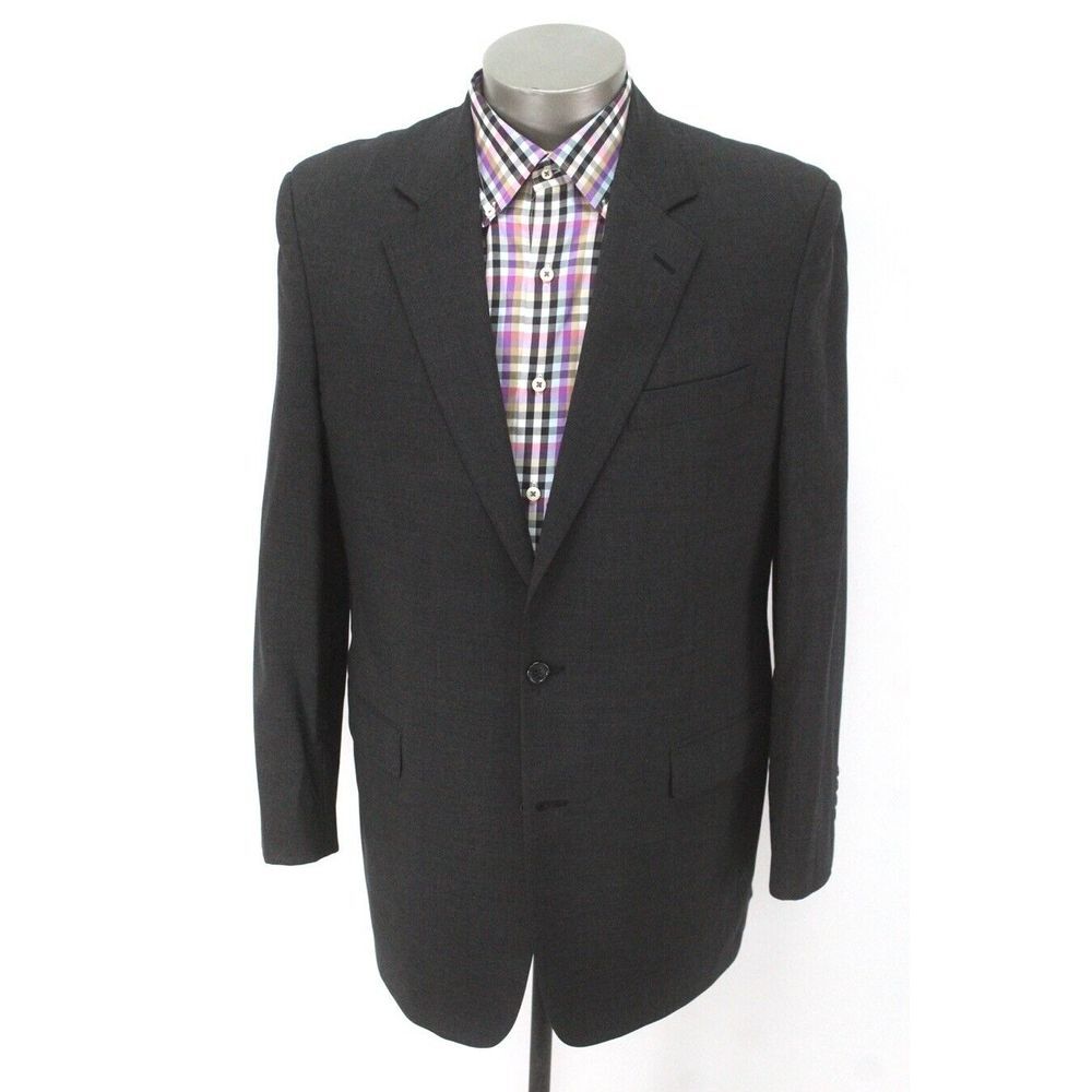 mens charcoal BROOKS BROTHERS brooksease blazer suit jacket sport coat 42 L